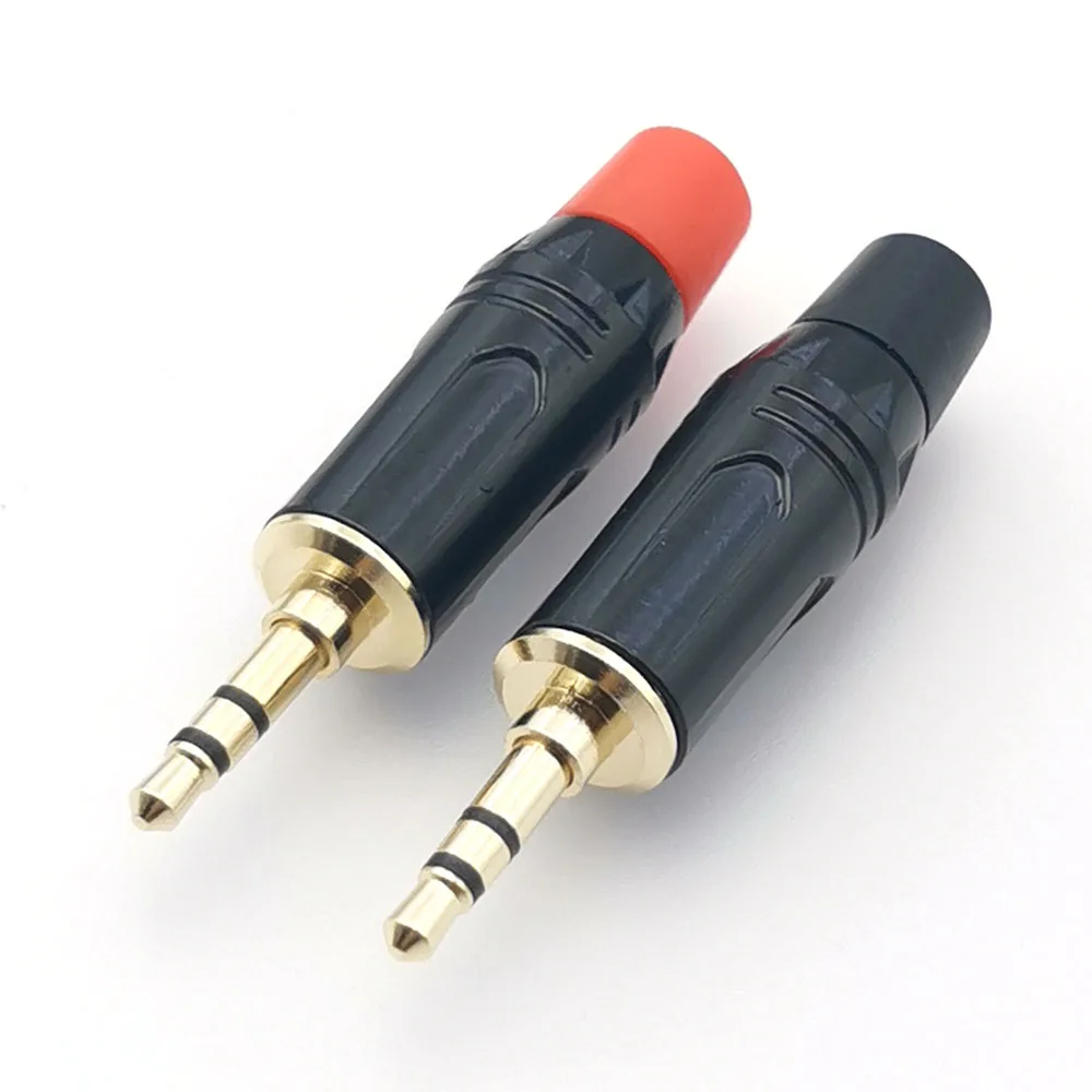 1pc 3.5MM 3 Poles Stereo Male Audio Plug Gold Plated Soldering 3 Pins 3.5MM Stereo Plug DIY Headphone Jack Wire Connector