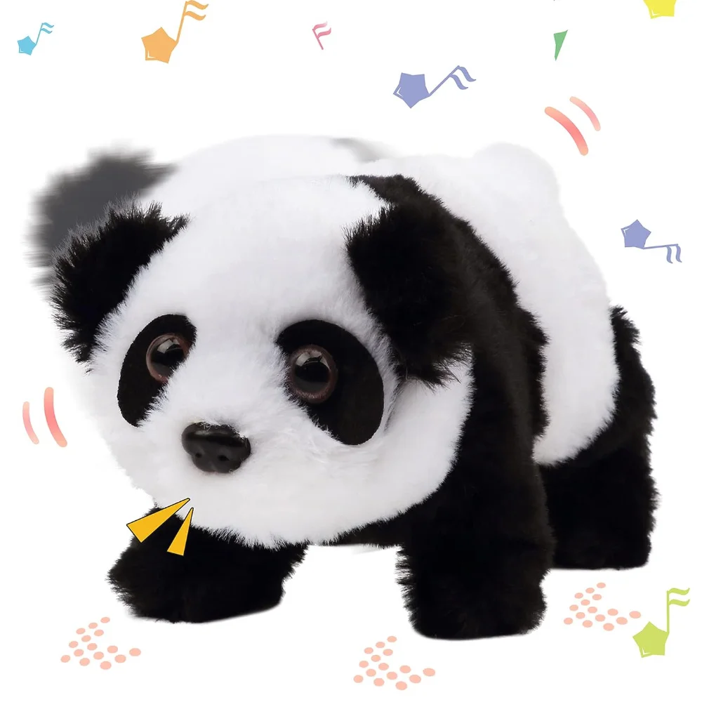 

Интерактивная электронная плюшевая игрушка-панда с звуками и движениями, анимированная, с качающейся головой, подарок для малышей на день рождения