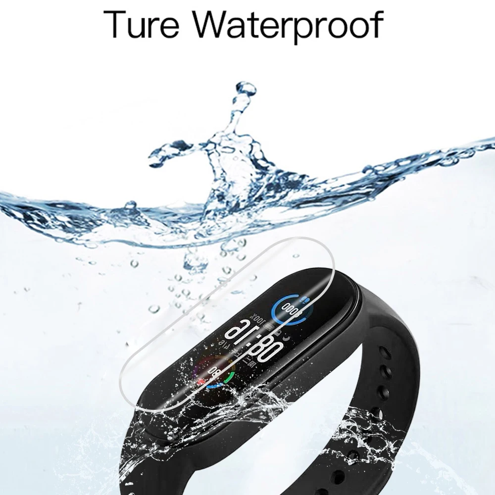 TPU Hydrogel Cho Xiaomi Mi Band 7 6 5 4 3 Chống Cháy Nổ Chống Trầy Xước Full Màn Hình tấm Bảo Vệ HD Cho Xiaomi Mi Band 6 7