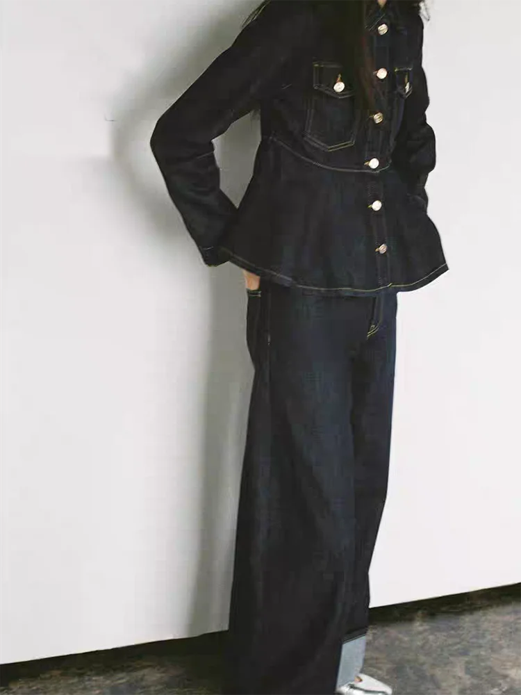 معطف Jaet نسائي جديد لخريف 2025 جينز بفتحة واسعة 407 64783 64784 ملابس خروج غير رسمية للسيدات العرقية