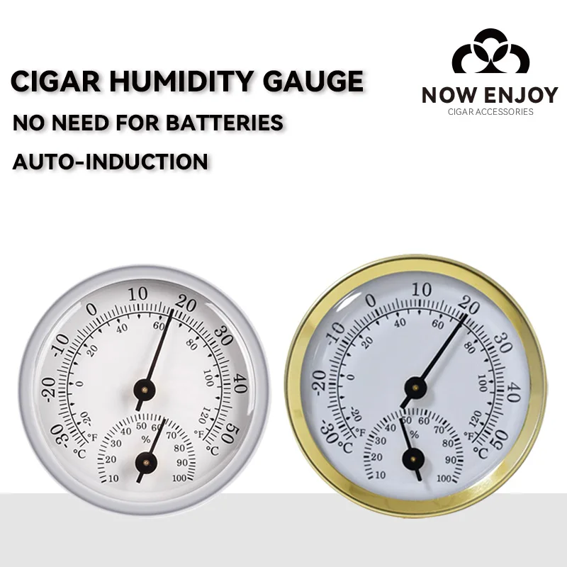 

Mini pointer type temperature and humidity meter, indoor humidity and temperature meter, cigar box wine cabinet humidity meter