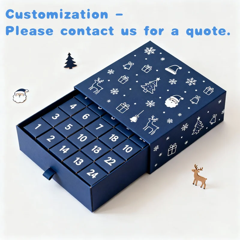 custom.Custom Premium Pull Out Box Cajas Personalization Package Cardboard Paper Advent Calendar Packaging B