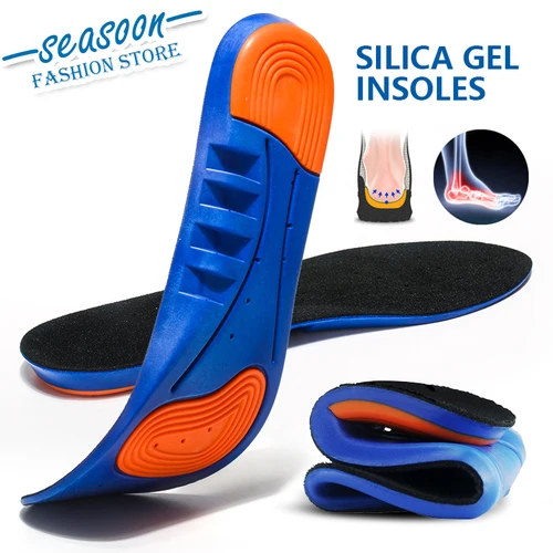 Imagen 1 del producto Plantillas deportivas de Gel de silicona con memoria elástica, insertos para zapatos, almohadilla para zapatos transpirable, 1 par