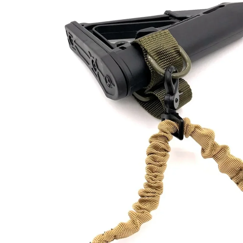Tactical Sling Adapter Heavy Duty D Ring Loop Nylon Gun Belt Rope Webbing Shoulder Strap Attachment for Shotgun Rifle Buttstock