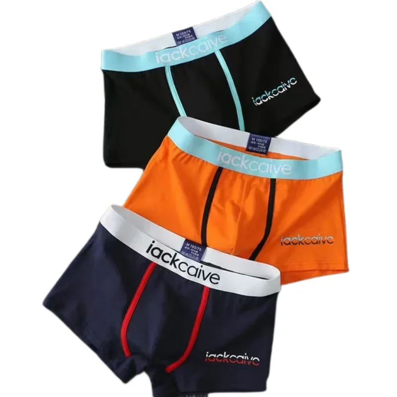 2024 New 3Pcs Lot Men Panties Boxer Shorts Cotton Men Underwear Breathable Man Underpants Sports Comfort Male Boxers