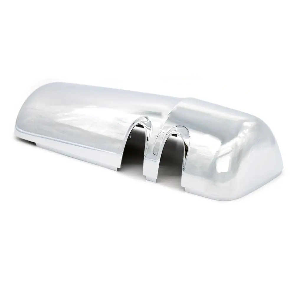 أغطية مرايا باب كروم مناسبة لـ Kenworth T680، زوج من أغطية المرايا الجانبية الكروم مع مشابك مناسبة لـ Kenworth T680 T880 W990 #3