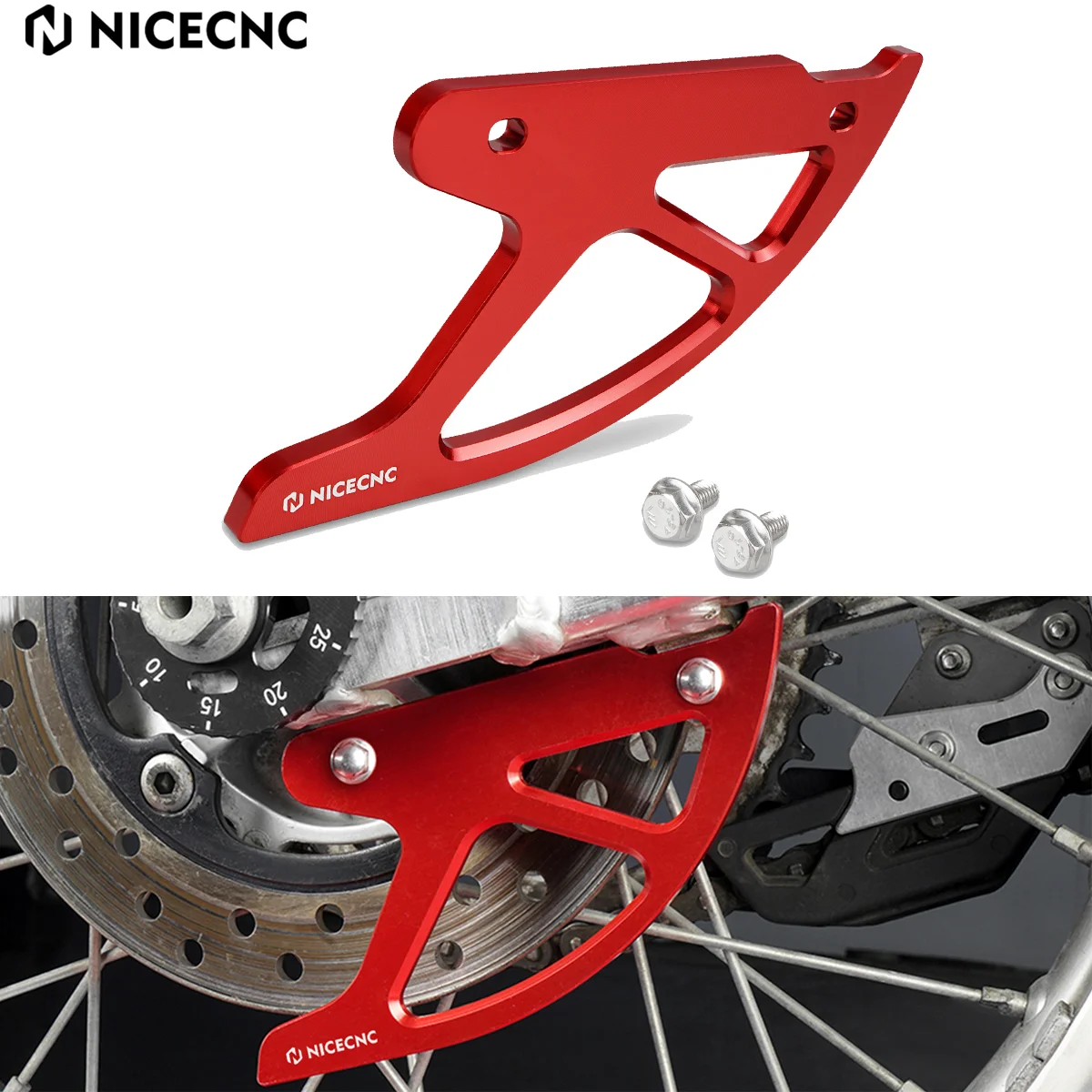 

For Honda XR650L XR 650L 1993-2024 2023 2022 2021 NICECNC Motorcycle Rear Brake Disc Guard Cover Protector XR250R XR400R XR600R