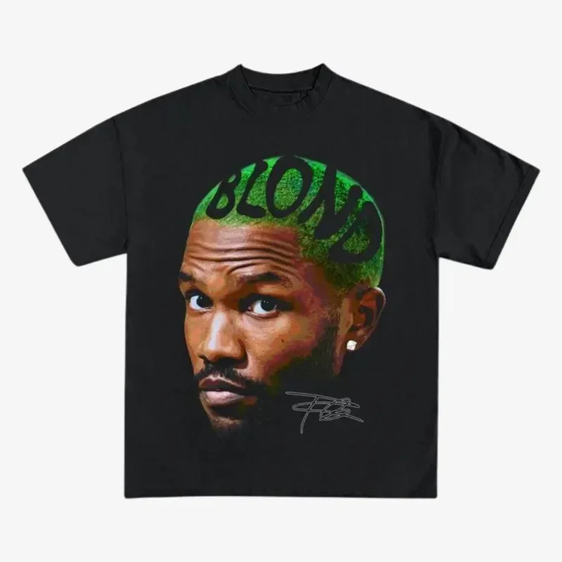 Camiseta Gráfica Retro del Rapero Frank, Hip Hop, Álbum Oceánico, Y2K, Unisex, Rubio, Overzised, Algodón 5