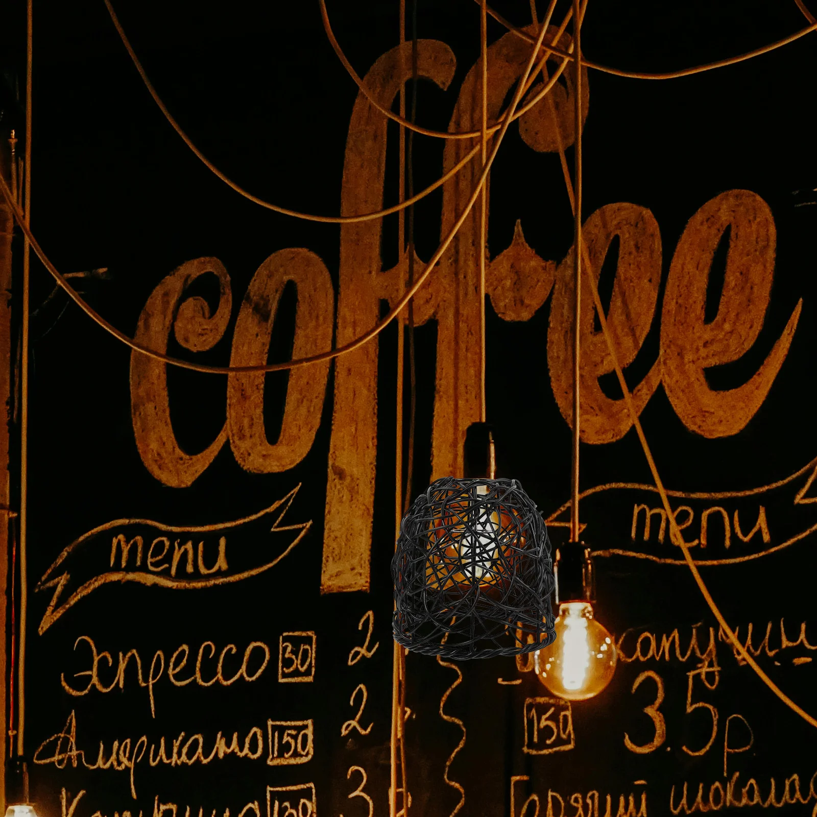 

Rattan Lamp Shade E27 Woven Hanging Pendant Light Cover Boho Wicker Chandelier for Bedroom Living Room Ceiling Fan Fixture Warm