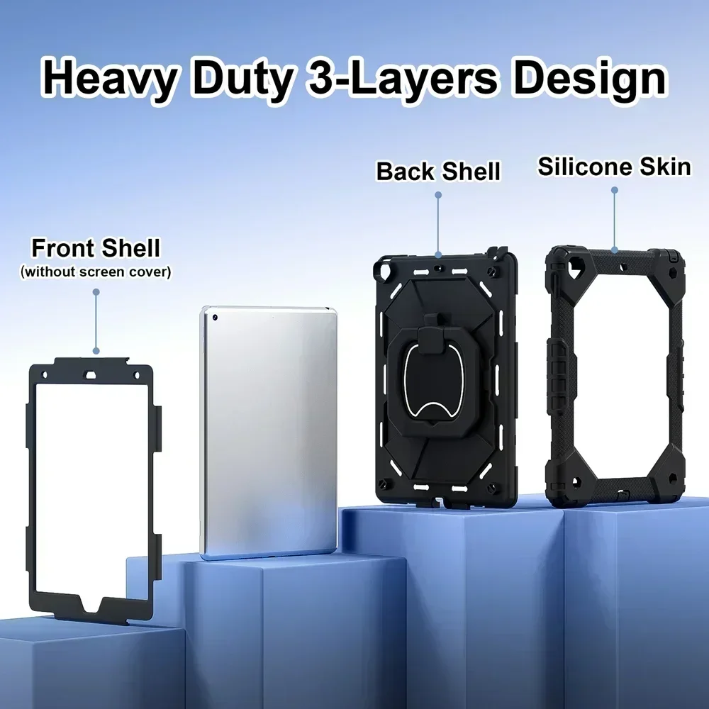 Wholesale for IPad 10.2 7th 8th 9th Generation Case with Pencil Holder 360 Degree Rotation Shockproof PC + Silicon Cover Case