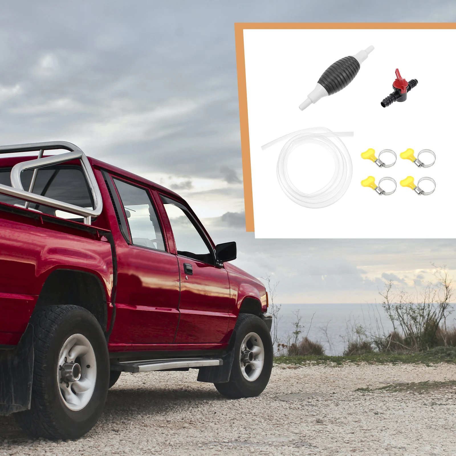 

1 set 1 Set Manual Fuel Transfer Portable Hand Pump For Diesel Oil Water Thickened Sphere High Suction Flow Rate Car