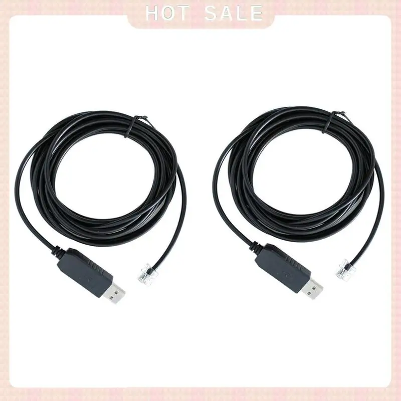 Livraison 24 heures 2X USB vers Rj11 Rj12 6P4C adaptateur câble de commande série EQMOD pour az-gti montage Pc connecter pour câble de commande manuelle,