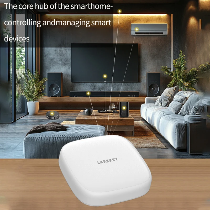 LARKKEY ZigBee Smart Wired Gateway Hub Voice Remote Controller Mesh Smart Home Bridge Smart Life APP Work Alexa Google Home