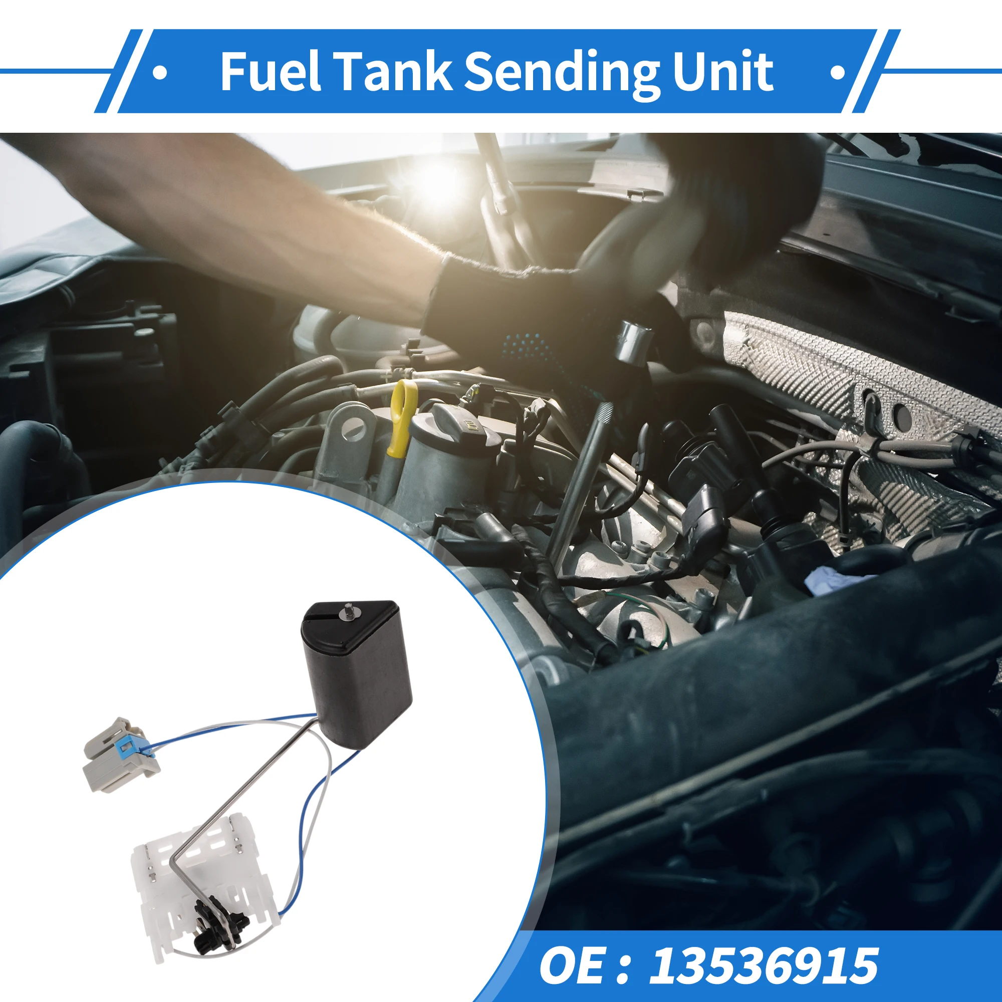 Unit Pengirim Tangki Bahan Bakar UXCELL Kompatibel untuk Chevrolet Lechi No.13536915 Rumah Tahan Korosi & Konektor Tertutup