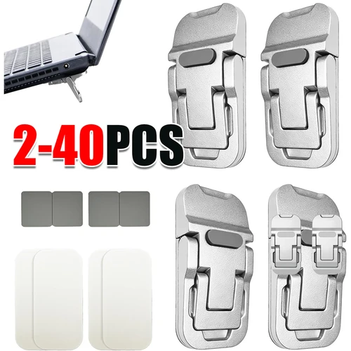 Imagen 1 del producto Soporte de Escritorio para Portátil, Plegable, con Patas de Plástico Ocultas, Mini Soporte Ajustable para Teclado y Portátil