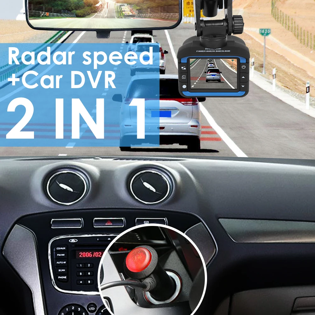 

Car Driving Recorder With Radar Speedometer Motion Detection Video Monitors For Car Automative