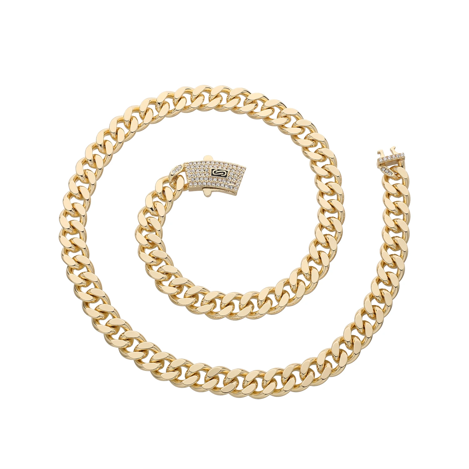 Wholesale 6MM 8MM 10MM12MM Monaco Cuban Chain Necklace Factory Direct Sales Hip Hop Style Vvs Diamond Cuban Chain Bracelet