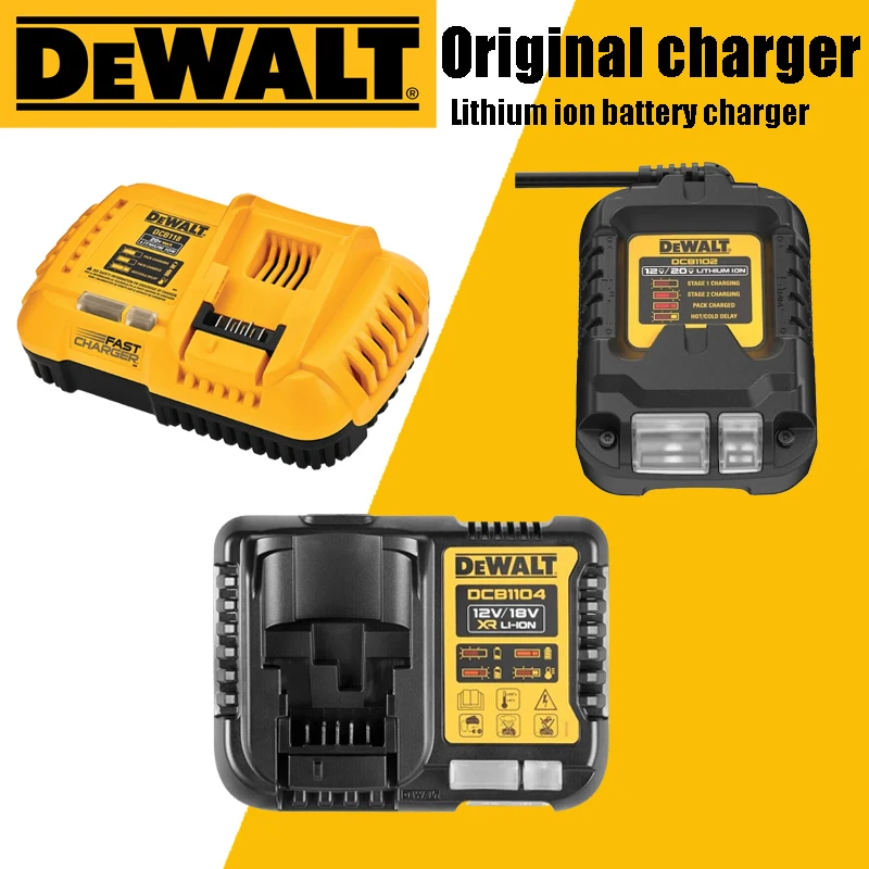 dewalt lithium ion battery charger ventilador refrigerado carregador rapido dcb1102 dcb1104 dcb118 220v 01