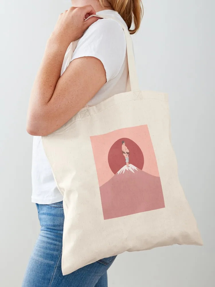 Sumo wrestler in Mount Fuji Tote Bag bag for beach Lady bag hand Portable shopping Canvas Tote