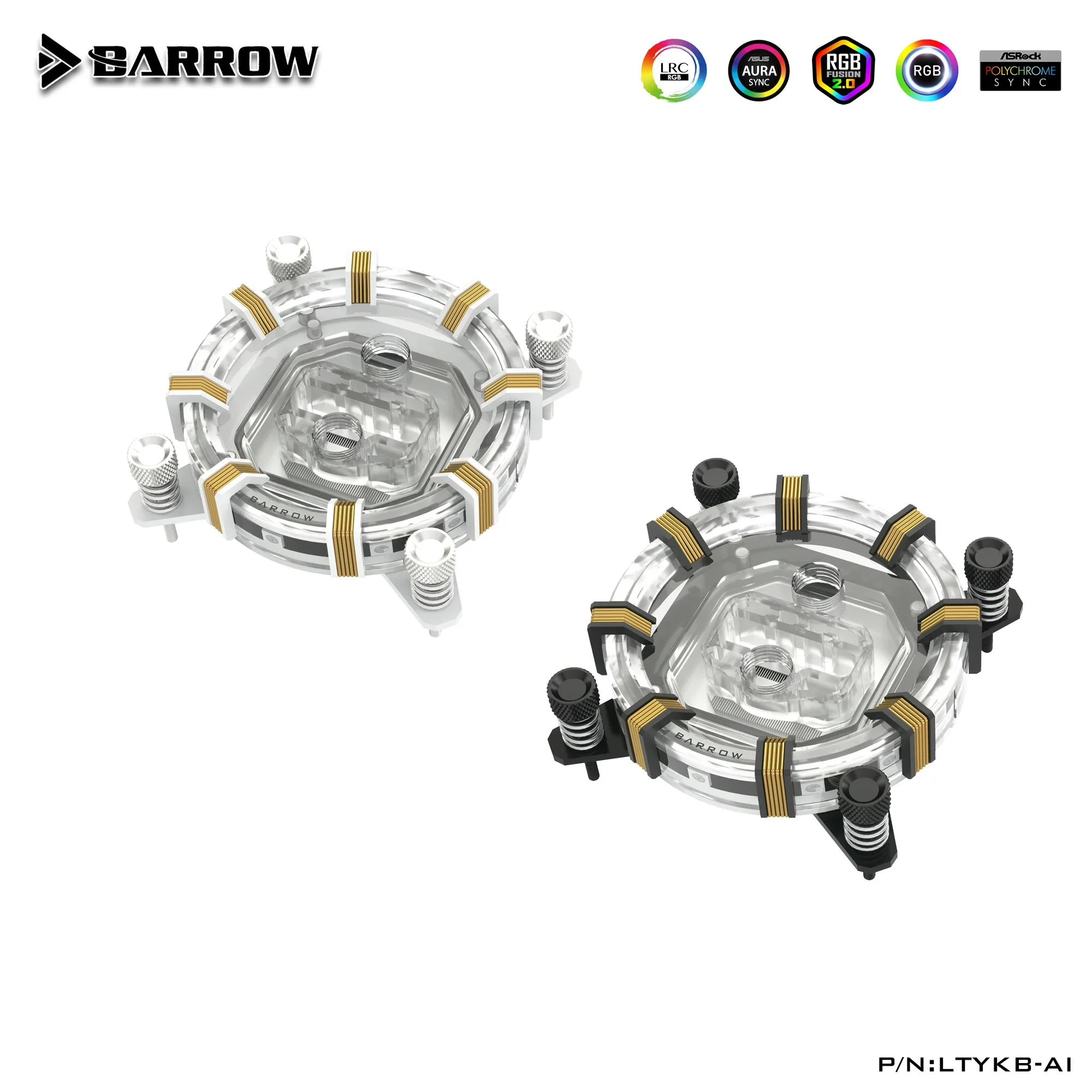Barrow CPU Water Block Use for INTEL LGA1150 1151 1155 1200 1700/ X99 2011/ AMD AM3 AM4 AM5 Socket Radiator 5V 3PIN ARGB LTYKB-A