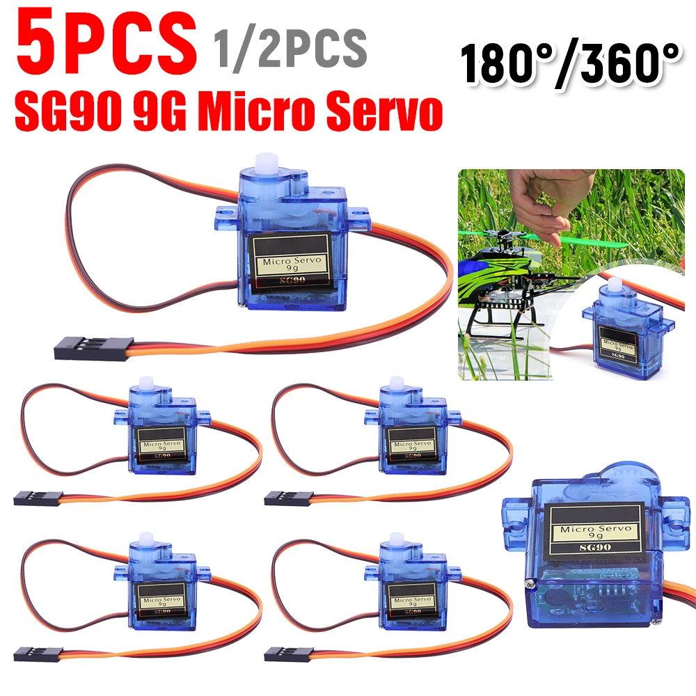 1-8pcs SG90 9G Micro Servo For RC Planes Fixed Wing Aircraft Model Telecontrol Aircraft Toy Mini Servo Motor 450 Helicopter