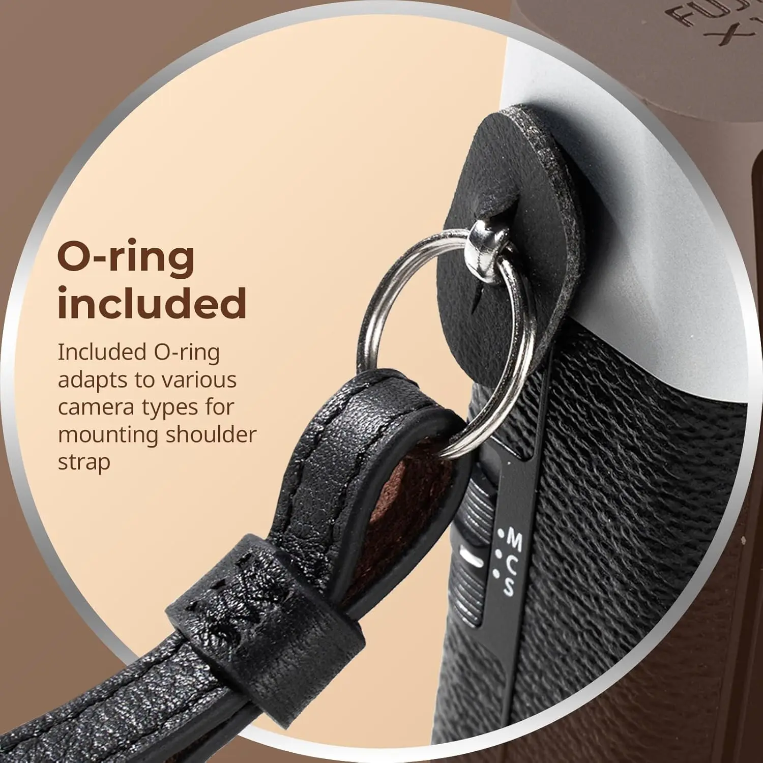 حزام كتف للرقبة من الجلد العالمي من SMALLRIG لـ DSLR، قابل للتعديل من 100 إلى 110 سم (39 إلى 43 بوصة)، أقصى حمولة 10 كجم (22 رطل)