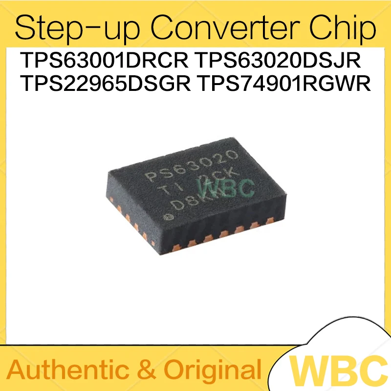5Pcs TPS63001DRCR TPS63020DSJR TPS22965DSGR TPS74901RGWR VSON-14 High-efficiency step-down/step-up converter chip New original
