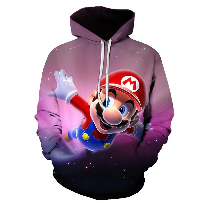 Super Marios Bros Cosplay Hoodies for Adult and Children Costume Bowser Yoshi Peach Luigi 3D Print Hooded Men Women Sweatshirt