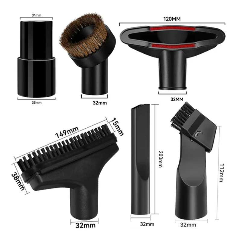 For Universal Vacuum Cleaner Brush Nozzle 32 &35mm Brush Head Cleaning Tool Long Flexible Flat Slim Suction Nozzle Head For Bed image 6