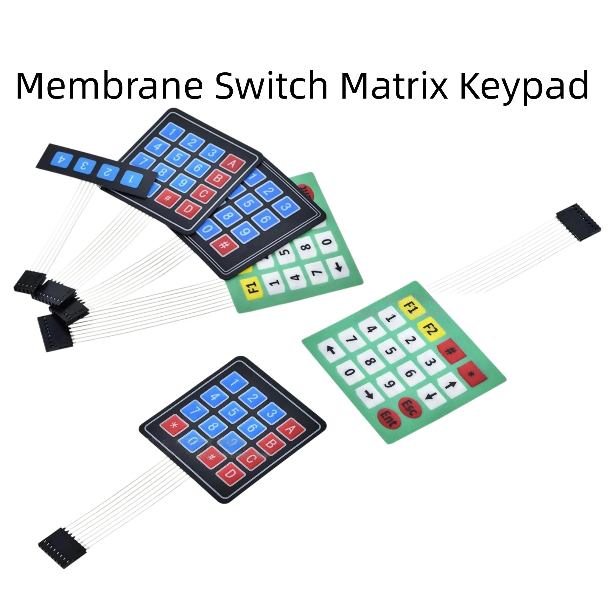 teclado-de-membrana-com-matriz-de-interruptores-4x4-3x4-1x4-4x5-para-mcu-microcontrolador-de-chip-Unico-entrada-externa