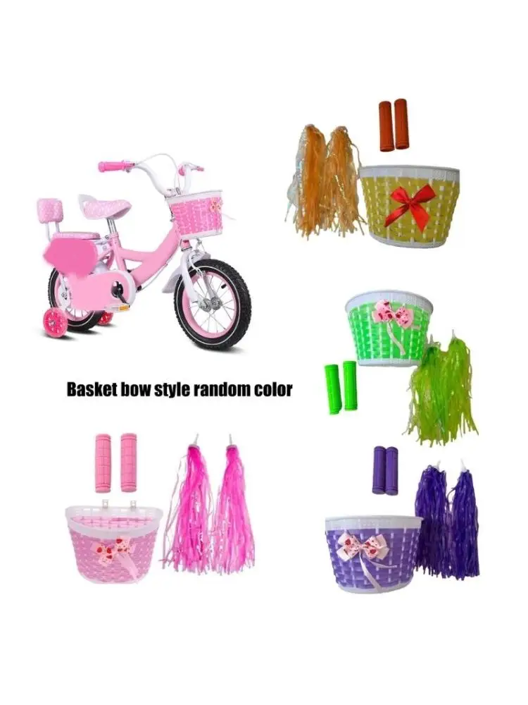 AliExpress NONE R6FE Kids Bicycles Basket Handlebar Streamers Set Bike Basket Cycling Accessories