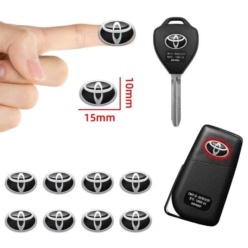 5/10pcs 15mm Car styling Lock Keyhole Stickers for Toyota Highlander Alphard Cruiser Hilux Prius C-HR 86 Auris Avensis Reiz TRD
