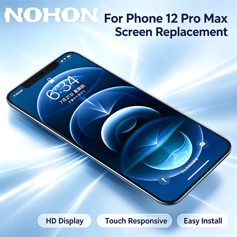 NOHON LCD Scrren For iPhone 12 Pro MAX 11 X XS XR Display For Apple iPhone 8 7 Plus 6S 6 7Plus Touch Screen Digitizer Assembly