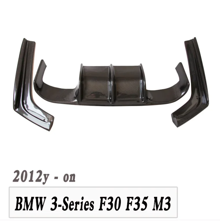 Carbon Fiber Rear Bumper Lip Splitter For  3 Series F30 With AN M3  Upgrade V Style  Diffuser