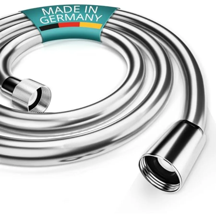 Tuyau de douche Engelbach 2m en - flexible avec raccord standard - testé pour l'eau potable - anti-plis et facile à installer - Mad