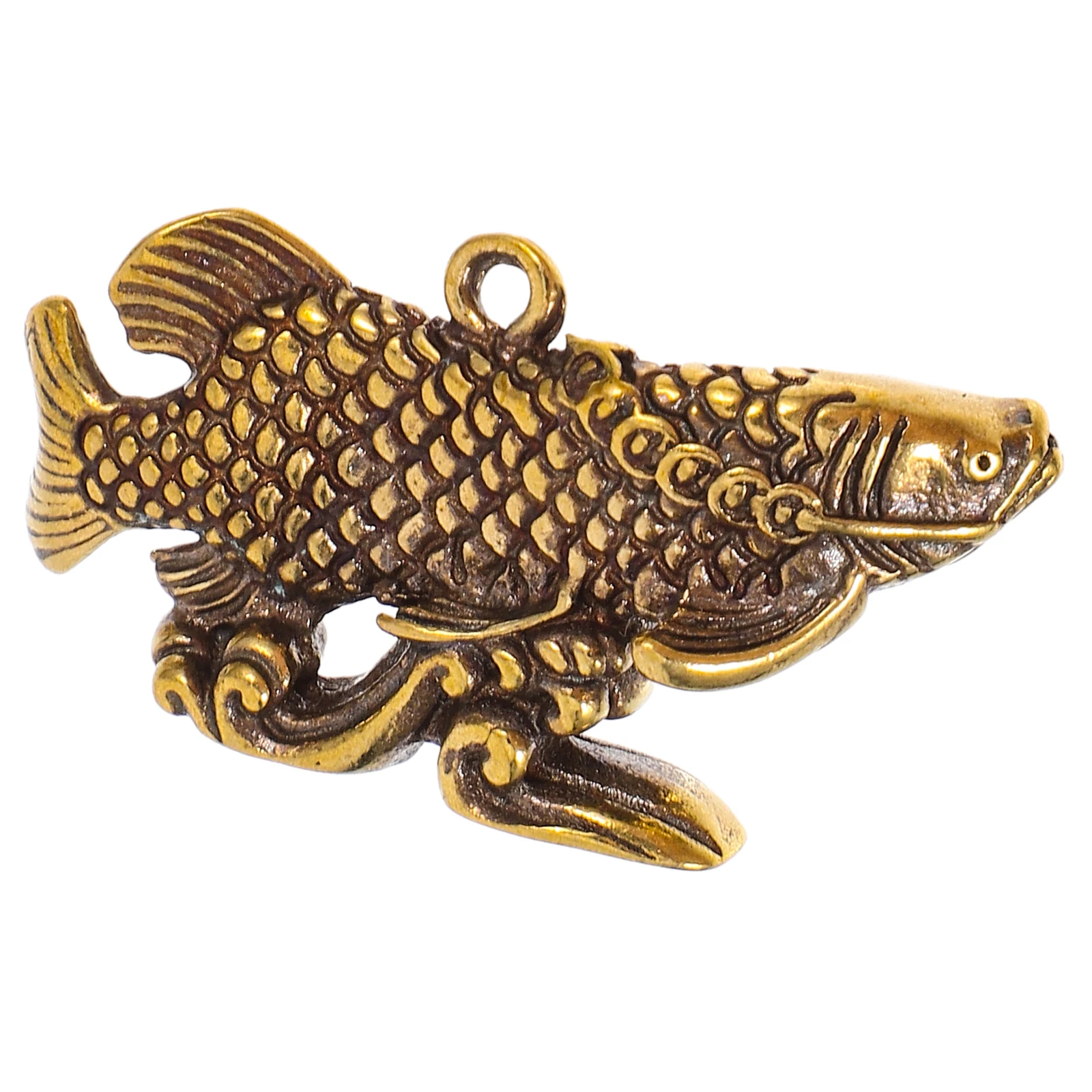 

Carp Ornaments Decorative Copper Statue Home Office Brass Shape Figurine Novel Creative Long Lasting Stable Placement