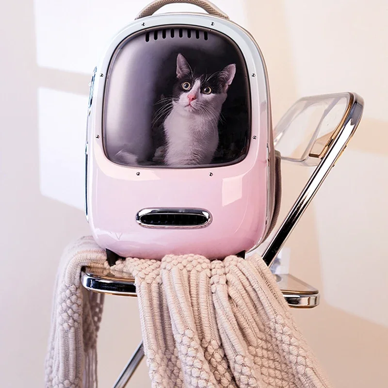 

Pet Fresh Air Cat Bag, Portable Bag for Going Out, Double Shoulder, High-capacity Space Capsule, Cat Bath, Magic Weapon Backpack