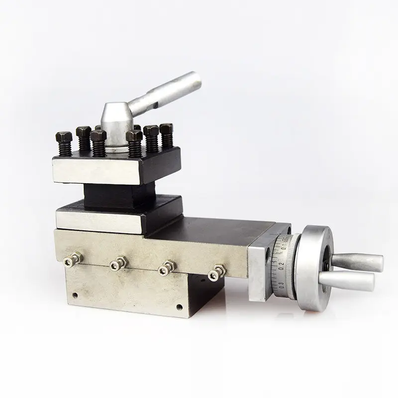 

Lathe Tool Post Assembly AT300 - Small Machine Tool Holder with 4-Way Rotating Compound Rest