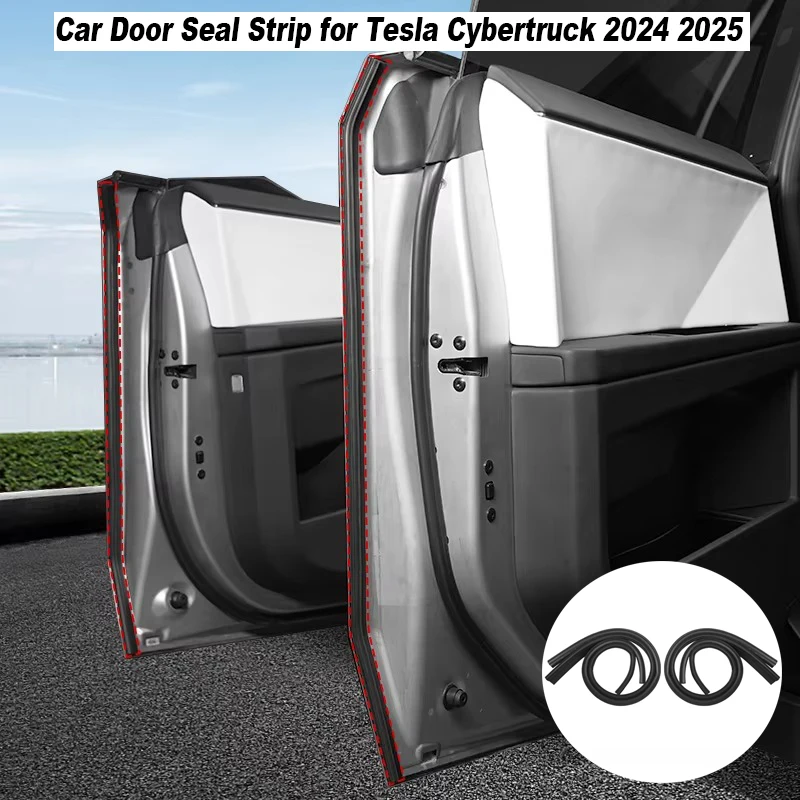 

For Tesla Cybertruck 2025 Door Seal Soundproof Kit Full Car Door Sill Sealing Strip Rubber Weather Draft Seal Strip Accessories