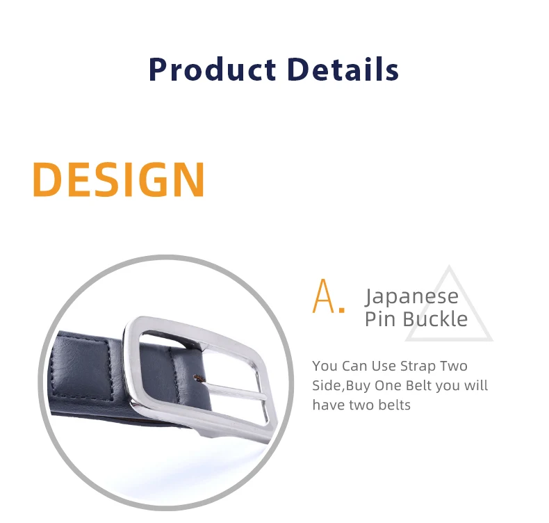 2023 doppelseitig geflochtener elastischer Gürtel Premium-Mode accessoires Stretch-Stoff Golf leder für Herren silberne Schnalle – Detail 7