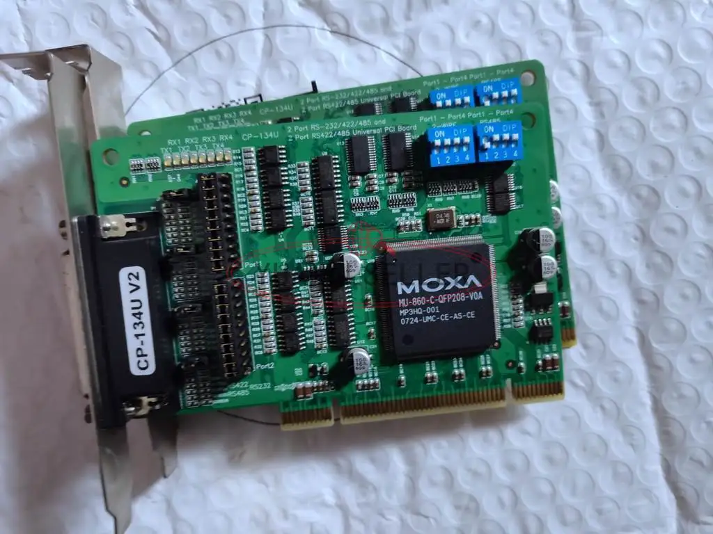 1x USED MOXA CP-134U V2 4-port RS-422/485 PCI multi-serial card