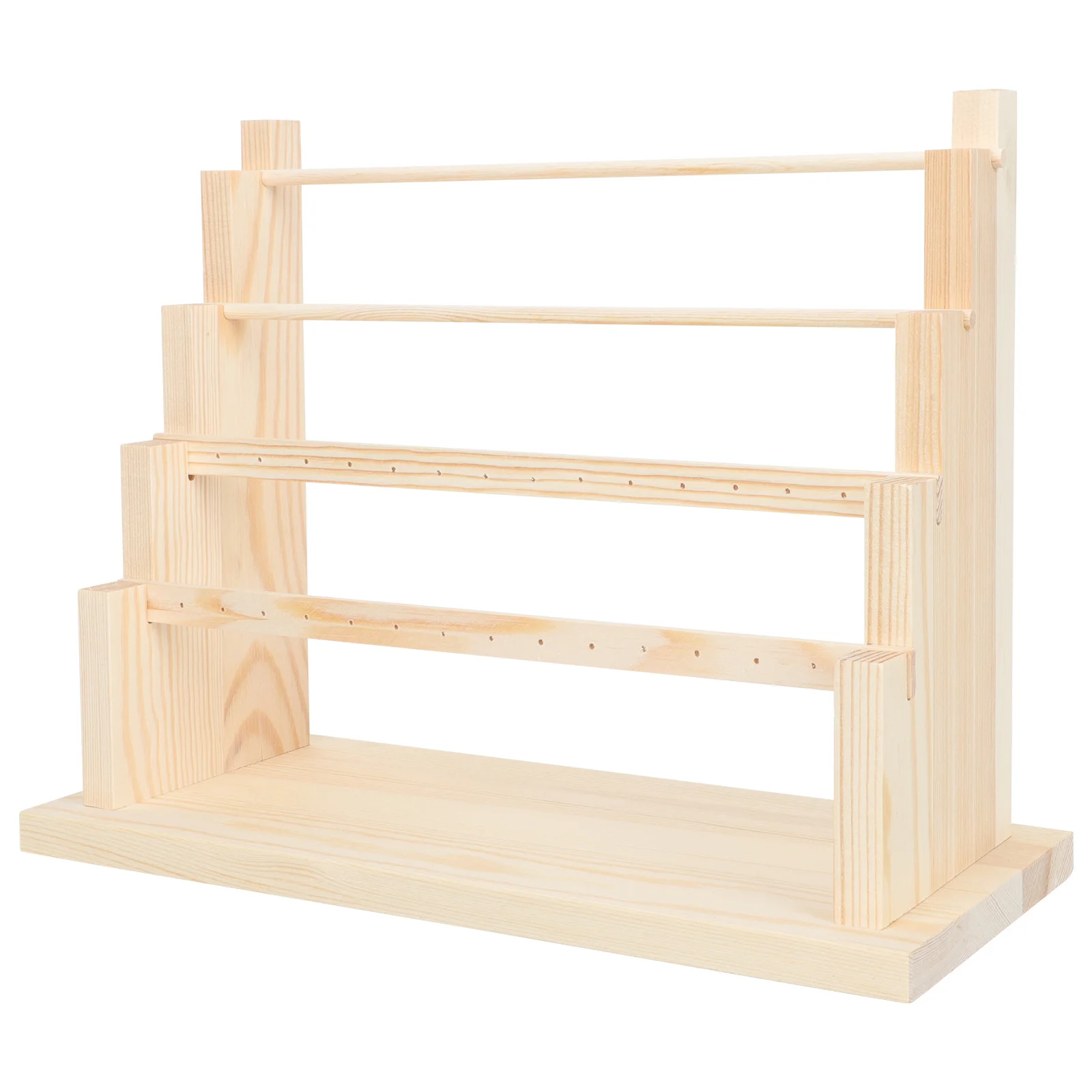 Multi-Layer Wooden Jewelry Storage Rack Detachable Display Stand Ring Earring Bracelet Organizer Wooden Jewelry Display Stand