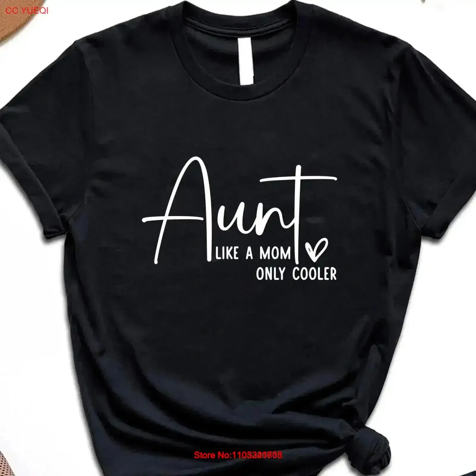 

Aunt Like a Mom Only Cooler T Shirt Funny Auntie for Aunts Cute New vintage Washed Stretched Breathable designer clothes