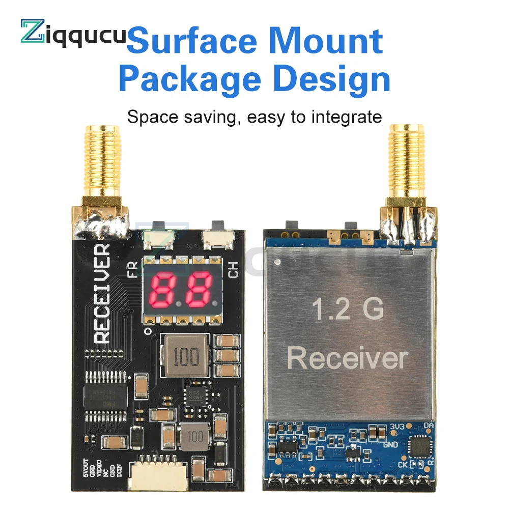 

RX1264-CPB Wireless FPV Image Transmission Module 1.2G 64 Channel Compact High Sensitivity Receiver Module for FPV Drones