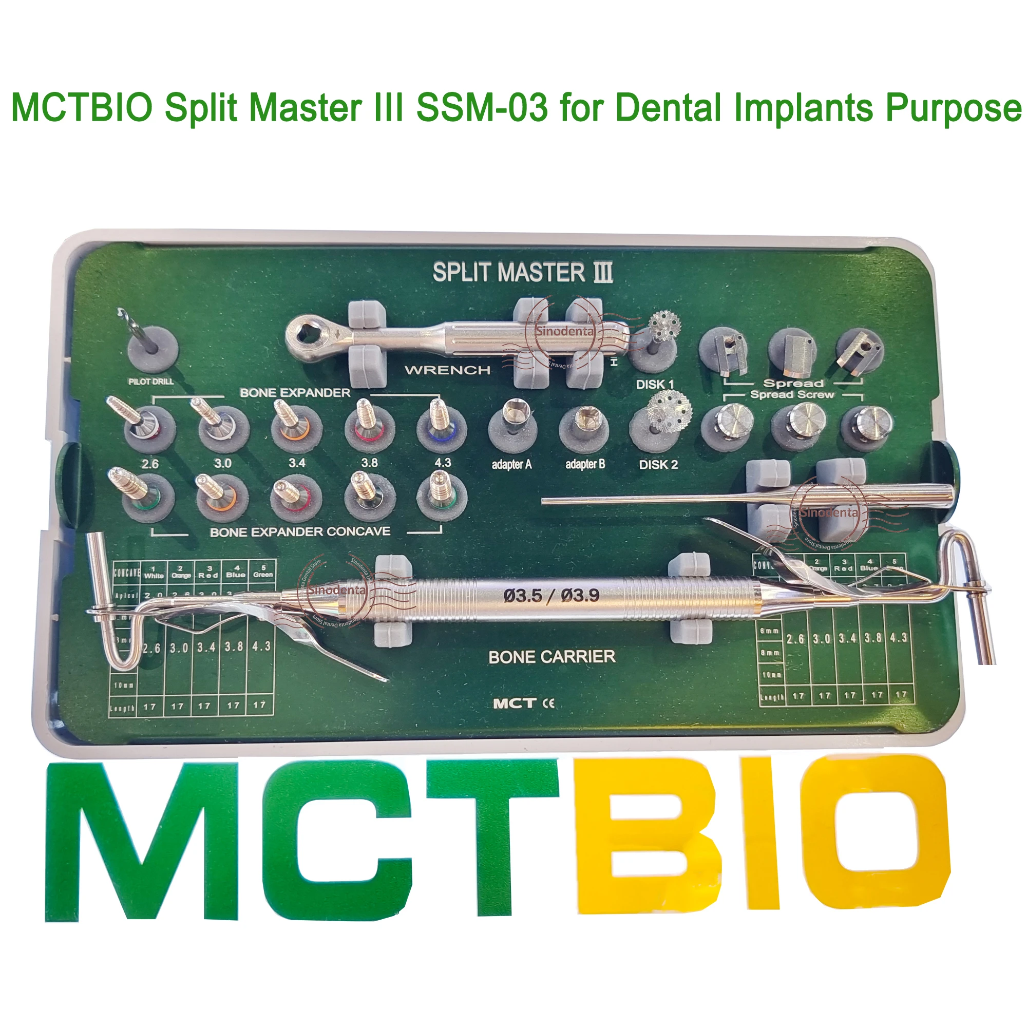 

2024 New Korea MCTBio Original Dental Implant Split Master III SSM-03 for Ridge Splitting and Bone Expander in Implant Surgery