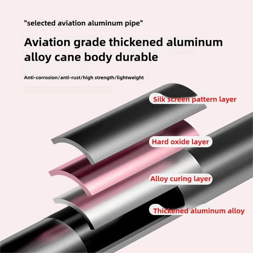Imagen 2 del producto Bastones de senderismo telescópicos para niños, bastones de trekking plegables de aleación de aluminio de 4 secciones, personal de caminar plegable ligero
