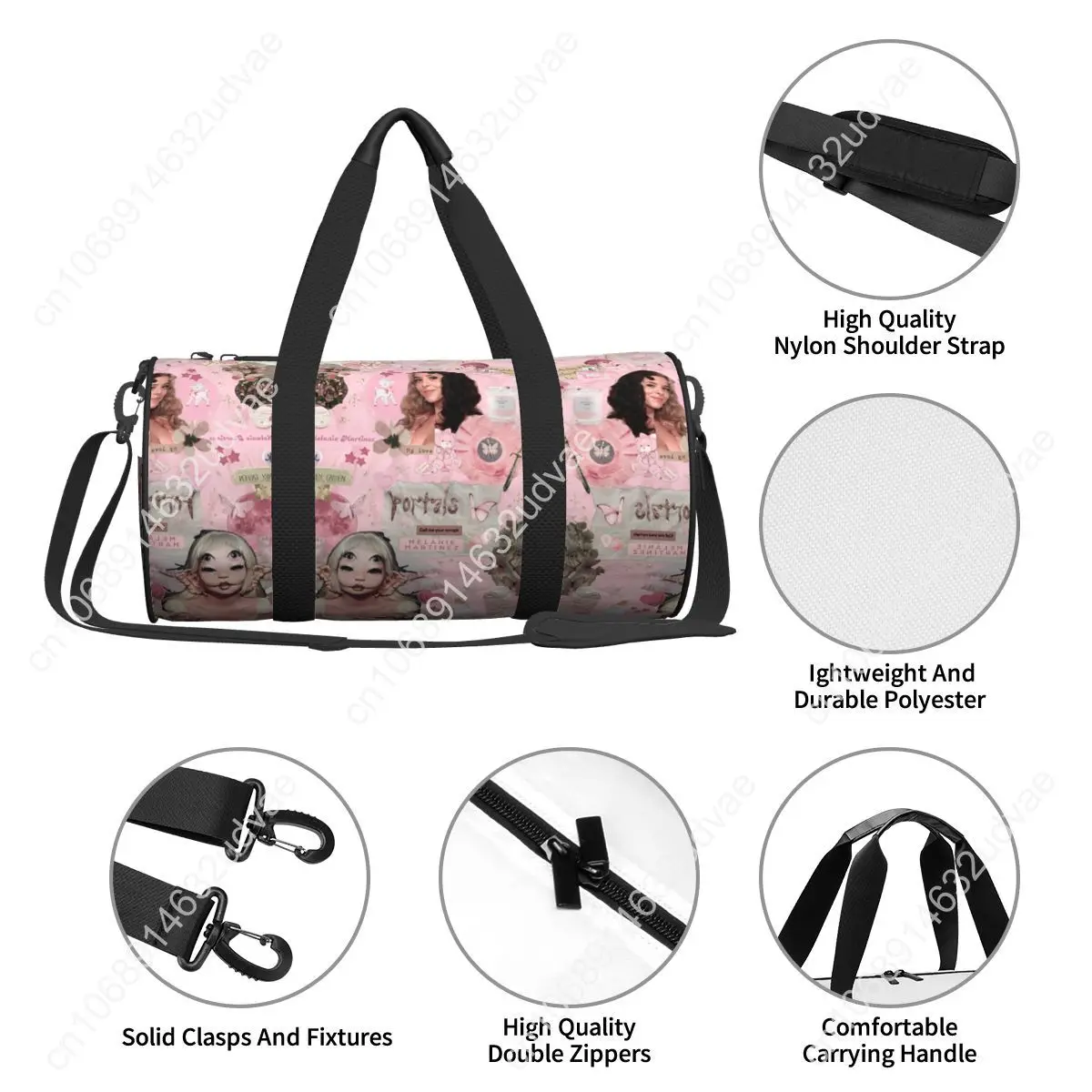 Melanies Martinezs American Singer Gym Bag Weekend Sport Bags with Shoes Swimming Custom Handbag Colorful Fitness Bag For Couple