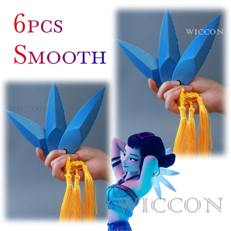 1/3/6 pcs Kpop Demon Hunters Zoey Purple Blue Pink Darts Throwing Knife Demon Hunter Accessory Custom For Halloween Party Girls