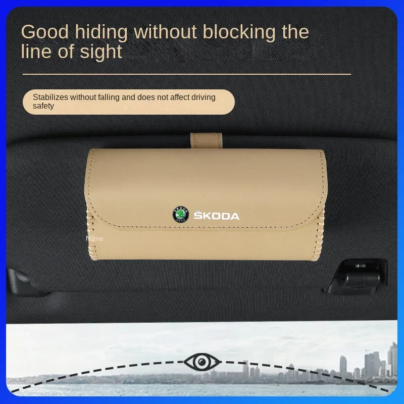 

Car glasses box car multifunctional storage artifact For Skoda Octavia MK2 MK3 2 3 A7 Fabia Karoq Superb Rapid Kamiq Scala Yeti