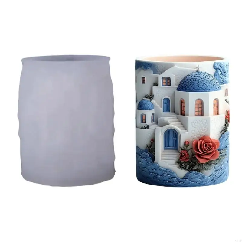 

N2UE Silicone Cup Shaped Mold For Resin Art Concrete Jewelry Container Crafts Making